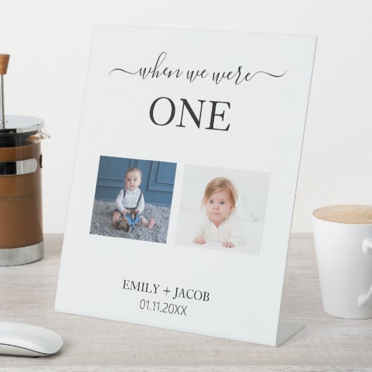 Als wir Minimalistische Hochzeitsstimmung hatten Sockelschild (In Situ)