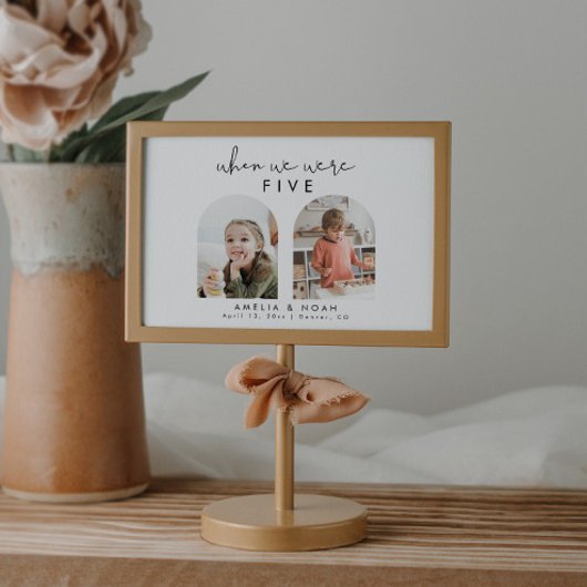 Als wir Tischnummer für Kinderfotos waren