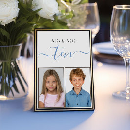 Als wir zehn Kinder waren Fotos Blue Script Hochze Tischnummer