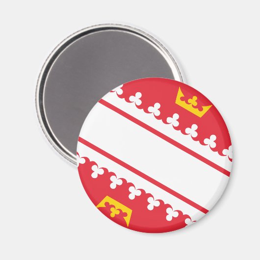 Alsace Flag Magnet (Vorderseite/Rückseite)
