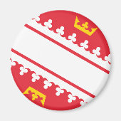 Alsace Flag Magnet (Vorne)