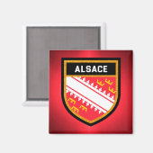 Alsace Flag Magnet (Vorderseite/Rückseite)