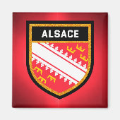 Alsace Flag Magnet (Vorne)
