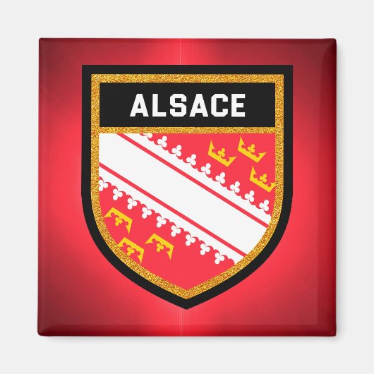 Alsace Flag Magnet (Vorne)