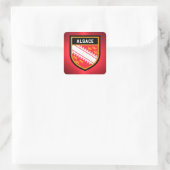 Alsace Flag Quadratischer Aufkleber (Tasche)