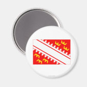 Alsace-Flagge Magnet (Vorderseite/Rückseite)