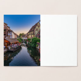 Alsace France Flower Water Canal                  Folienkarte