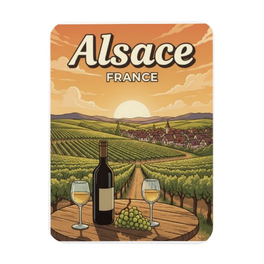 Alsace France Travel Magnet (Vertikal)