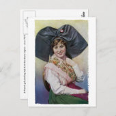 Alsace Girl Postcard Postkarte (Vorne/Hinten)