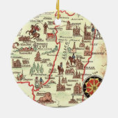 Alsace Lorraine France  Illustrated Map  Keramik Ornament (Hinten)