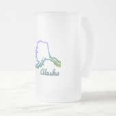 Alsaka Mattglas Bierglas (VorderseiteRechts)