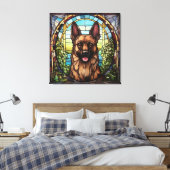 Alsatian Hund Leinwand Art (Insitu (Schlafzimmer))