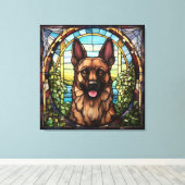 Alsatian Hund Leinwand Art (Insitu (Holzboden))
