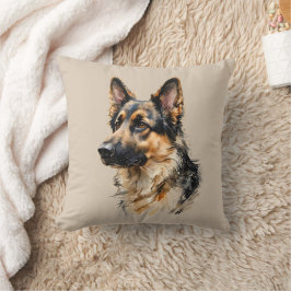 Alsation German Shepard Dog Art Cushion Kissen