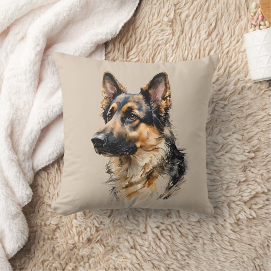 Alsation German Shepard Dog Art Cushion Kissen (Decke)