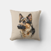 Alsation German Shepard Dog Art Cushion Kissen (Vorderseite)