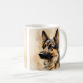 Alsation German Shepard Dog Art Design Mug Kaffeetasse (VorderseiteRechts)