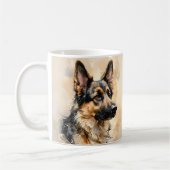 Alsation German Shepard Dog Art Design Mug Kaffeetasse (Links)