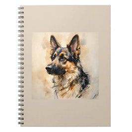 Alsation German Shepard Dog Art Design  Notizblock
