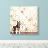 Alsationshund Leinwanddruck (Insitu (Holzboden))