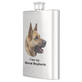 Alsatisches Schäferhundportrait Flachmann (Links)