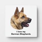 Alsatisches Schäferhundportrait Fotoplatte (Vorderseite)