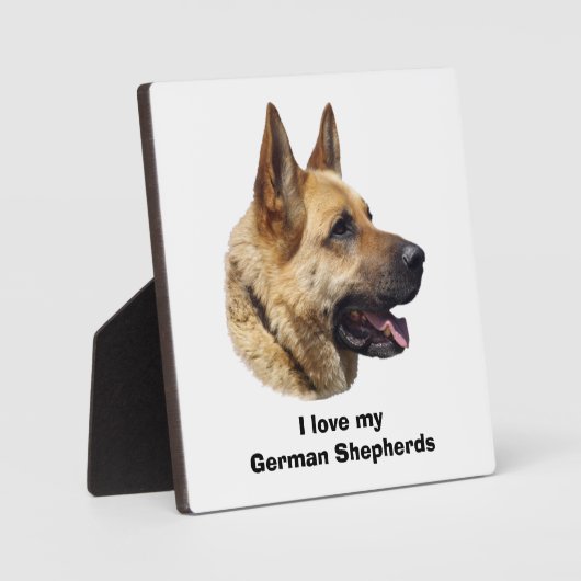 Alsatisches Schäferhundportrait Fotoplatte (Vorderseite)