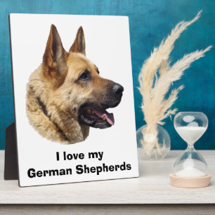 Alsatisches Schäferhundportrait Fotoplatte