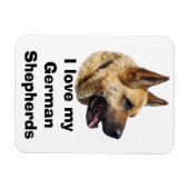 Alsatisches Schäferhundportrait Magnet (Horizontal)