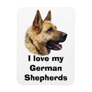 Alsatisches Schäferhundportrait Magnet