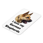 Alsatisches Schäferhundportrait Magnet (Linke Seite)