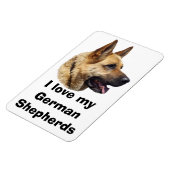 Alsatisches Schäferhundportrait Magnet (Linke Seite)