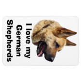 Alsatisches Schäferhundportrait Magnet (Horizontal)