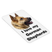 Alsatisches Schäferhundportrait Magnet (Rechte Seite)