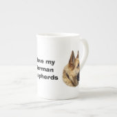 Alsatisches Schäferhundportrait Porzellantasse (Vorderseite Rechts)