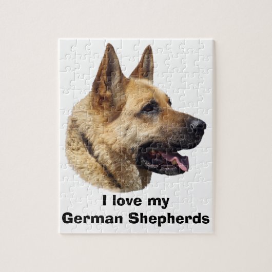 Alsatisches Schäferhundportrait Puzzle (Vertikal)