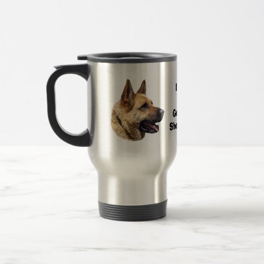 Alsatisches Schäferhundportrait Reisebecher (Links)