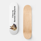 Alsatisches Schäferhundportrait Skateboard (Vorderseite)