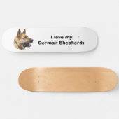 Alsatisches Schäferhundportrait Skateboard (Horizontal)
