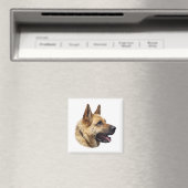 Alsatisches Schäferportrait Magnet (In Situ (Geschirrspüler))