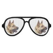 Alsatisches Schäferportrait Partybrille (Vorderseite)