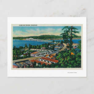 Alsea Bay Bridge in Waldport, Oregon Postkarte