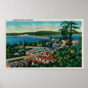 Alsea Bucht-Brücke in Waldport, Oregon Poster