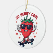 Also Berry Cool Frucht Lover Strawberry Saison Keramik Ornament (Links)