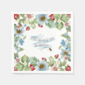 Also Berry Sweet Strawberry Baby Boy to Bee Shower Serviette (Vorderseite)