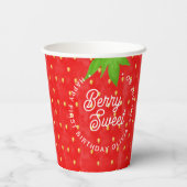 Also Berry Sweet Strawberry Birthday Pappbecher (Rückseite)