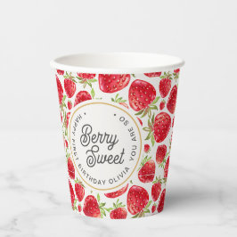 Also Berry Sweet Strawberry Muster Geburtstag Pappbecher