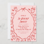 Also Berry Sweet Whimsical Girls Coquette Geburtst Einladung (Vorderseite)