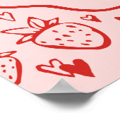 Also Berry Sweet Whimsical Girls Coquette Geburtst Poster (Ecke)