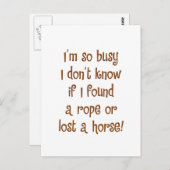 Also beschäftigt! postkarte (Vorne/Hinten)